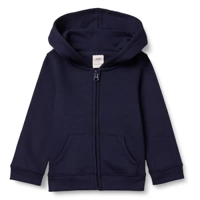 Immagine di Amazon Essentials Felpe con Cappuccio Foderate in Pile Cerniera Bambine e Ragazze, Blu Marino, 10 Anni