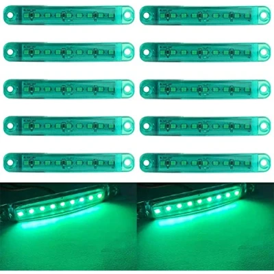 Immagine di Luci di Posizione per Auto, 10 Pezzi Indicatori Direzione Auto Laterali 9SMD LED 12V (Verde)