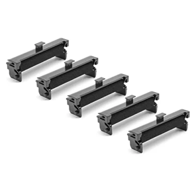 Immagine di vhbw 5x nastro inchiostrato compatibile con Sharp 1607 G, S, 2607 calcolatrice, registratore di cassa Rullo inchiostratore, nero