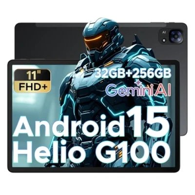 Immagine di DOOGEE TAB E3 Tablet Android 15, 11 Pollici FHD 32GB RAM + 256GB ROM/TF 2TB, Octa Core Helio G100, Tablets con sim, 8800mAh, Gemini AI, 13MP+5MP/GPS/BT5/OTG/FACE ID/Doppi altoparlanti/3.5mm Jack Port