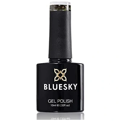 Immagine di Bluesky Smalto Per Unghie Gel, Starry Nights, Cs37, Nero, Luccichio (Per Lampade Uv E Led) 10 Ml