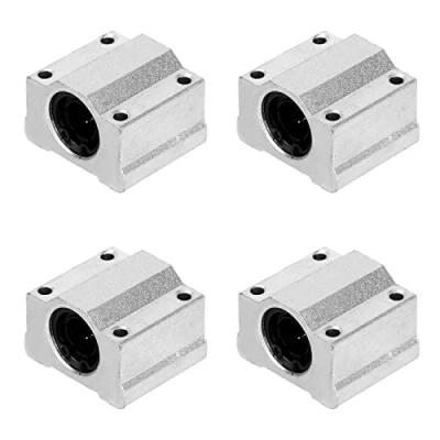 Immagine di Ruimou 4Pcs SCS12UU Cuscinetto a sfere movimento lineare Boccola dell&#039;unità di scorrimento (diametro interno 12mm) per macchina CNC scorrevole lineare, parte stampante 3D