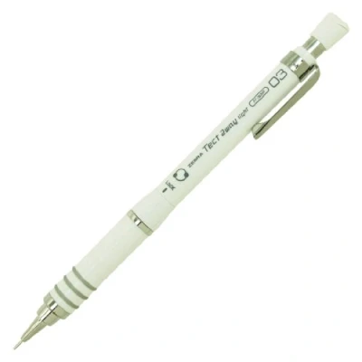 Immagine di ZEBRA Matita Meccanica, Tect 2 Way Light, 0,3 mm, corpo bianco (MAS42 W)
