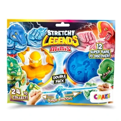 Immagine di CRAZE Stretchy Legends Mini Minis Doppia confezione di due figure elastiche da collezione per bambini, ci sono 24 modelli diversi