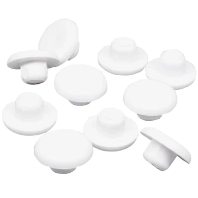 Immagine di SKIR&#039;CO tappi per fori in plastica bianca da 4 mm, trapano, mobili, viti, 10 pezzi