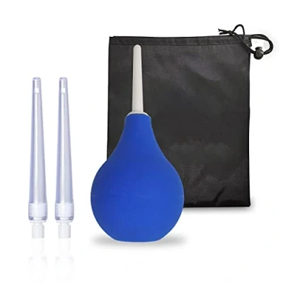 Immagine di MIVAIUN 160 ML Clistere pera silicone per uomini Donne, doccia Morbida Confortevole, 2 x Ugelli Staccabili, Lavaggio Intestinale, clisteri peretta rettale