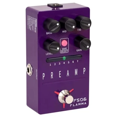 Immagine di pedale per chitarra FLAMMA FS08 FS07 FS06 FS05 FS03 FS02 FS01 Reverb, effetti chitarra, 7 slot riponibili, 11 di modulazione True Bypass (FS06)