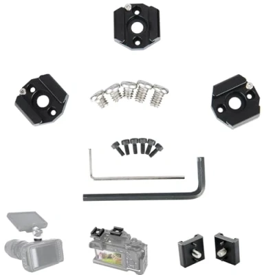 Immagine di NICEYRIG Cold Shoe Mount Hot adattatore con 1/4 foro per microfono flash Light, confezione da 3