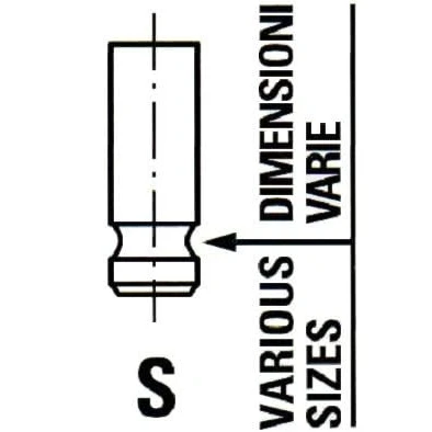 Immagine di FRECCIA R6137/RNT valvola di Scarico 26,5 Stelo nitrurato OPEL: Corsa C Hatchback, Astra H Combo Van / Station Wagon