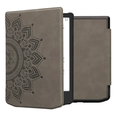 Immagine di kwmobile Custodia eReader Compatibile con Pocketbook Verse/Verse PRO/Verse Color/Vivlio Light/Light HD Cover eBook Reader Flip Case Magnetica Pelle PU Sole