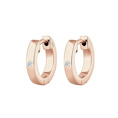 Immagine di Elli DIAMONDS Orecchini Donne Creole Basic con Diamante (0.03 ct.) in Argento Sterling 925