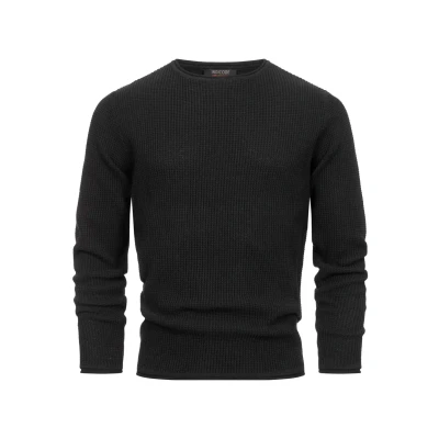 Immagine di Indicode Uomini INPetri Knit Sweater Maglione in Misto Cotone Black S