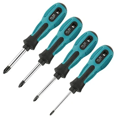Immagine di Fafeicy Set di 4 Cacciaviti a Forma Y, con Multifunzione Magnetico, in Acciaio Al Cromo Vanadio e Pp, Utensili Manuali Precisione