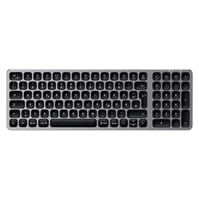 Immagine di Satechi ST ACBKM DE Bluetooth® Tastiera Tedesco, QWERTZ Antracite con tastierino numerico, Illuminato