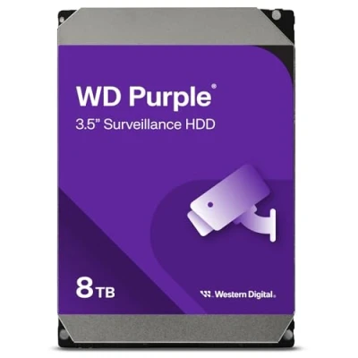 Immagine di WD Purple 8TB per Videosorveglianza, Hard Disk interno da 3.5, Tecnologia AllFrame, 180BT/anno, Cache 256 MB, Garanzia 3 anni