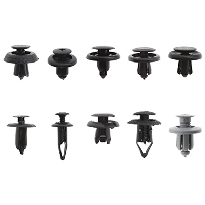 Immagine di EMSea 100 pezzi pannelli auto paraurti Trim clip sostituzione set push fit fermi plastica in rivetti stampaggio kit di fissaggio 10 stili