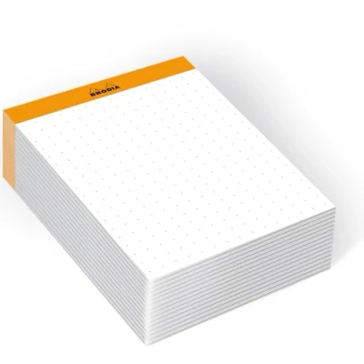 Immagine di RHODIA 194048C Blocco Memo N13 arancione A6 11,5 x 16 cm Dot (Puntinato) 240 FOGLI 80g/m Pratico e Compatto Collezione Rhodiatime