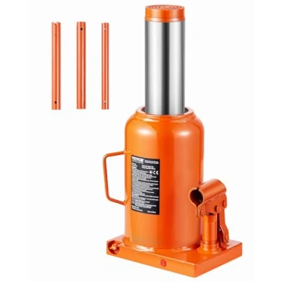 Immagine di VEVOR Cric Idraulico a Bottiglia 50 T, Cricco Saldato con Portata Sollevamento 280 440 mm e Maniglia Lunga 3 Sezioni, per Pick Up, Camper, Riparazioni Auto, Ingegneria Industriale