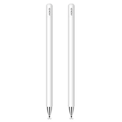 Immagine di MEKO Pennino Capacitivo per Touch Screen, Penna Universale con Cappuccio Magnetico, alta Sensibilità e Punta Fine, iPhone, Android Tutti i Dispositivi Screen Bianco +