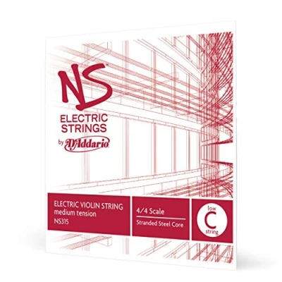 Immagine di Corda Singola Low C d&#039;Addario Ns per Violino Elettrico, Scala 4/4, Tensione Media
