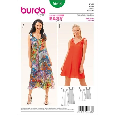 Immagine di Burda b6663 Cartamodello per Abiti, 19 x 13 1 cm, Colore: Bianco