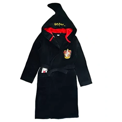 Immagine di Harry Potter Accappatoio con cappuccio, per bambini e bambine, età 7 14 anni, colore: nero, Nero , 9 10 Anni