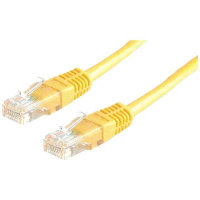 Immagine di Roline 21.15.0562 RJ45 cavo di rete, patch CAT 5e U/UTP 5.00 m Giallo 1 pz.