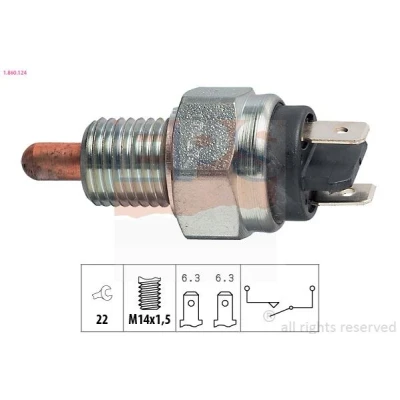 Immagine di EPS 1.860.124 Interruttore, Luce di retromarcia Made in Italy OE Equivalent IVECO: DAILY 1, 2 Kasten/Kombi