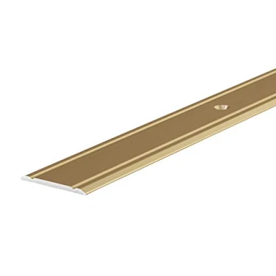 Immagine di Gedotec Profilo di Transizione SUPERFLACH 30x1000 mm Strisce Copertura per Compensare Irregolarità Pavimento, Piastrelle, Parquet e Laminato Barra Anodizzata Color Ottone Facile da Montare