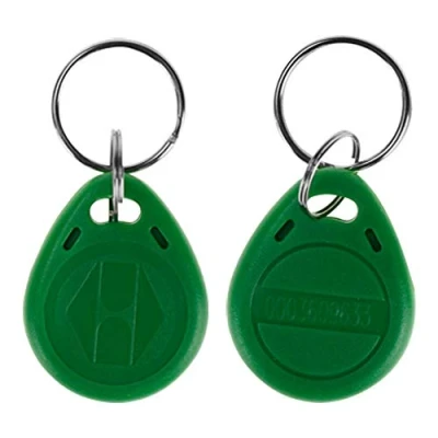 Immagine di LIBO 125KHz Smart ID Carta Tag Chiave RFID Controllo di Accesso Prossimità EM4100 TK4100 Key fobs Portachiavi NFC Token Badge Holder (100, Verde)