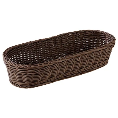 Immagine di APS Baguette Basket, ovale &quot;PROFI LINE&quot; Cestino, cestino di vimini in polipropilene Dimensioni: 40 x 16 cm/Altezza: 8 cm/Colore: Marrone scuro