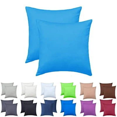 Immagine di NatureMark Confezione da 2 federe per Cuscini in Jersey, Dormire lateralmente, Cuscino Il Collo, conformi all’Oeko Tex, 80 x cm, Diversi Colori e Dimensioni, Turchese