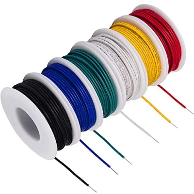 Immagine di TUOFENG 20 awg Kit filo solido 6 Bobine di colore diverso 8 metri Cavo jumper calibro Hook up