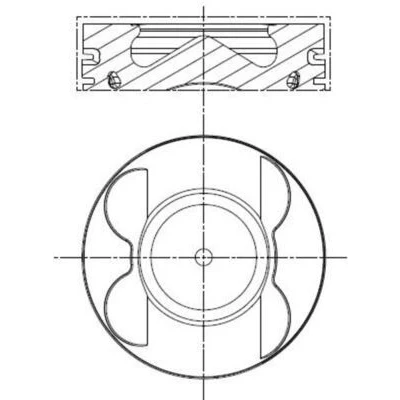 Immagine di MAHLE ORIGINAL 001 PI 00106 000 Pistone 83,01 per cilindro 1 3 con porta fascia elastica, canale raffreddamento MERCEDES BENZ: Viano