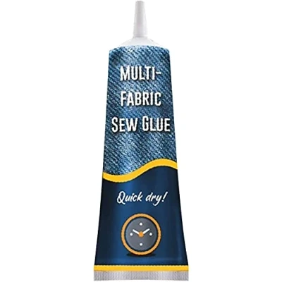 Immagine di 50ml Fabric Sewing Glue, Extra Strong Sew Glue Fast Dry Soft Elastic Safe Adhesive for Clothes Fabrics and Textiles