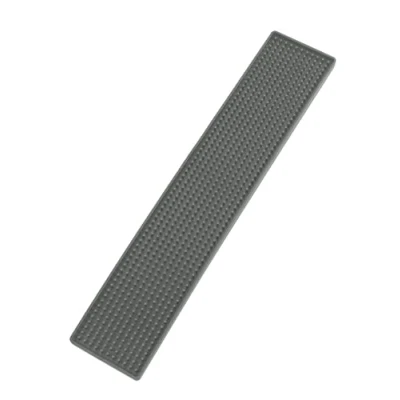 Immagine di WENKO Tappetino scolapiatti Slim, di Gomma Ultrasottile con Superficie a rilievi per asciugare stoviglie e Bicchieri, plastica qualità, Lavabile in lavastoviglie, 8 x 42 cm, Grigio