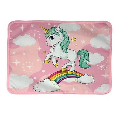 Immagine di tovaglietta in tessuto impermeabile Unicorno, da tavolo, lavabile e resistente al calore, non assorbe, 40 x 30 cm, 100% poliestere