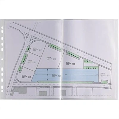 Immagine di Favorit Buste Perforate, Lucide, Alto Spessore, 42 x 30 cm, 25 Pezzi, Trasparenti