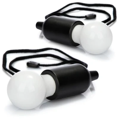 Immagine di com four® 2X Lampada a Sospensione LED con Interruttore Strappo Wireless Lampadina Batteria Cavo (02 Pezzi Cordoncino Nero)