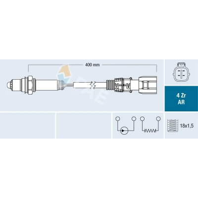 Immagine di FAE 75639 Sonda lambda TOYOTA: Auris Station Wagon, Hatchback, Verso