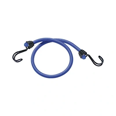 Immagine di Master Lock 3017EURDAT Cavi Elastici con Ganci Corda 120 cm, Gancio Invertito Adatto per Giardinaggio, Trasporto, Trasloco, Campeggio, Blu, Set di 2