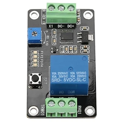 Immagine di Relè Temporizzato, Ritardo Autobloccante Delay On Off Timer DC 12V, Modulo a Ritardata 0,1 120 s TRM01