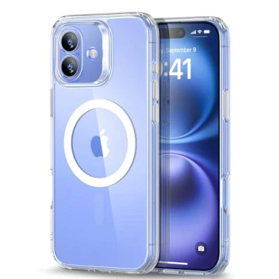 Immagine di ESR Cover per iPhone 16 Plus (4 in 1 Set)，Custodia traslucida opaca con Protezione dello schermo 16, Compatibile MagSafe, di livello militare, Serie Classic, Trasparente