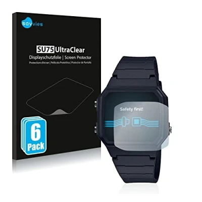 Immagine di savvies (6 Pezzi Pellicola Protettiva per Casio Unisex A168WA 1YES Protezione Schermo Trasparente