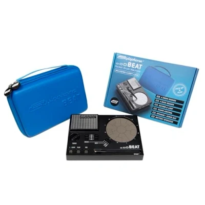 Immagine di Stylophone Beat con Custodia per Il Trasporto Macchina Ritmica compatta 4 Kit di Batteria e Suoni Basso Creatore ritmi Macchine ritmiche Loop Batteria…