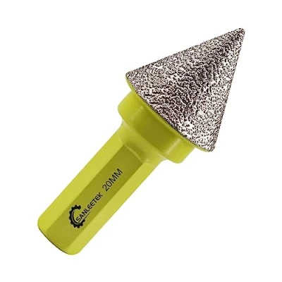 Immagine di Punta per Smusso Diamantata 20mm Fresa con Gambo Esagonale Fori Sagomatura Allargamento Pulizia dei Esistenti in Piastrelle Porcellana Ceramica Granito Marmo SANLEETEK