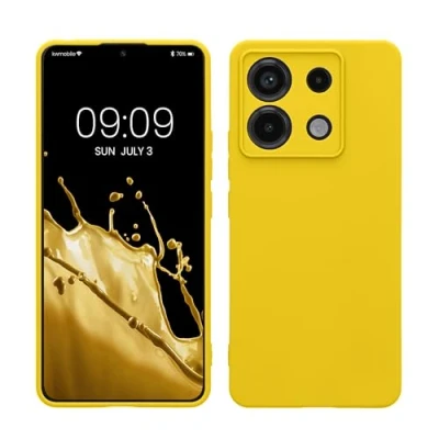 Immagine di kwmobile Custodia Compatibile con Xiaomi Redmi Note 13 Pro 5G / Poco X6 Cover Back Case per Smartphone in Silicone TPU Protezione Gommata giallo radiante