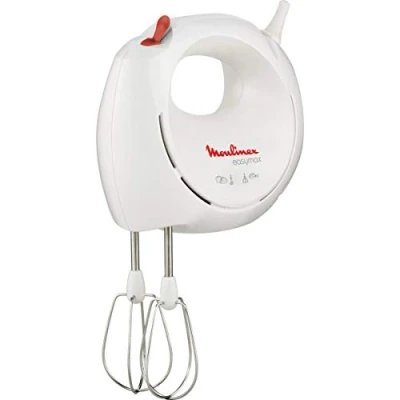 Immagine di Moulinex Easy Max ABM11A Easymax Sbattitore A 2 velocità con Set di Fruste, Montatura Neve degli Albumi, 200 W, 1 Decibel, Plastica, Rosso/Bianco