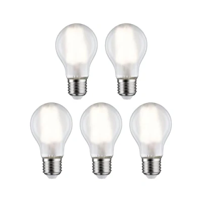 Immagine di Paulmann 29091 LED (monocolore) ERP E (A G) E27 Forma di bulbo 7 W Bianco neutro (Ø x A) 60 mm 106 5 pz.