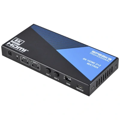 Immagine di SpeaKa Professional SP 11571776 2+2 Porte Switch Matrix HDMI Predisposto Ultra HD 7680 x 4320 Pixel Nero